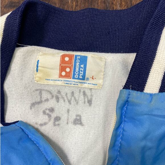 Dominos Pizza Blue, Orange and White Bomber Jacket - Picture 5 of 6